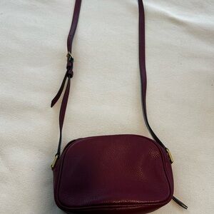 Women’s Crossbody Bag - Plum Leather